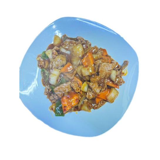 ternera con salsa picante