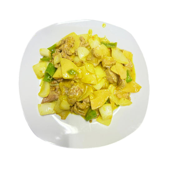 ternera con salsa de curry1/2