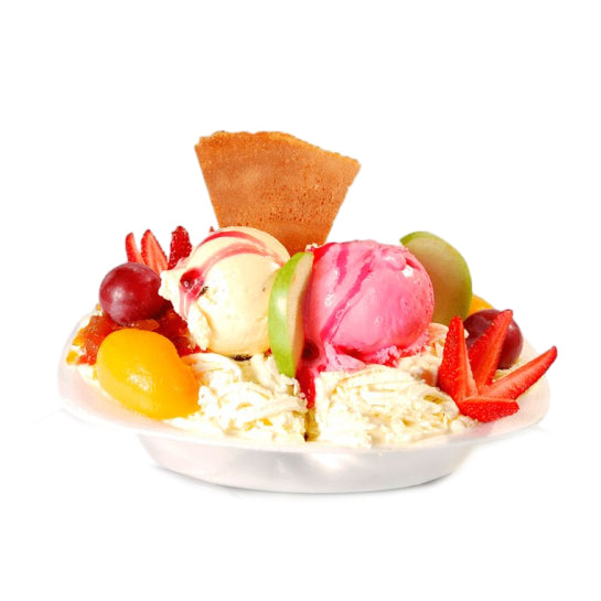 fruta con helados